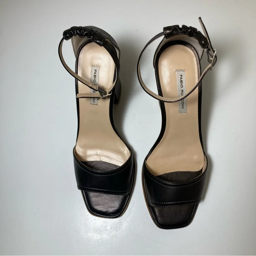 Fabio Rusconi Metallic Bronze Ankle Strap Sandal Heels size 6 - Picture 6 of 7